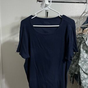 Time and Tru Blue Short Sleeve T-Shirt